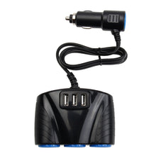 Load image into Gallery viewer, 12-24V 3.1A 3 USB Ports &amp; 3 Car Cigarette Lighter Sockets Car Charger, 12-24V 3.1A  With 23 USB