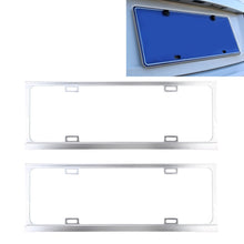 Load image into Gallery viewer, 2 PCS Car License Plate Frames Car Styling License Plate Frame Magnesium Alloy Universal License Plate Holder Car Accessories, Magnesium Alloy, Magnesium Alloy License Plate Holder