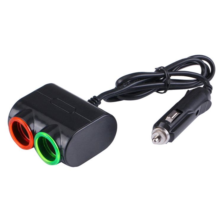 Olesson Streamlined Design 1.2A USB Car Cigarette Lighter Socket Car Charger with Color LED Light, 1631