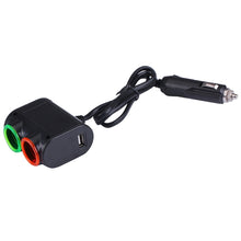 Load image into Gallery viewer, Olesson Streamlined Design 1.2A USB Car Cigarette Lighter Socket Car Charger with Color LED Light, 1631