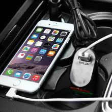 Load image into Gallery viewer, Olesson Streamlined Design 1.2A USB Car Cigarette Lighter Socket Car Charger with Color LED Light, 1631