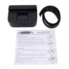 Load image into Gallery viewer, Solar Car Windshield Automatic Cooling Fan Car Cooling Fan Air Vent Auto Fan Solar Car Auto Cool Fan Cooler Vehicle Air Vent Radiator with Rubber Strip, Solar Air Vent