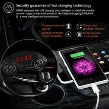 Load image into Gallery viewer, GT86 Dual USB Charger Car Bluetooth FM Transmitter Kit, Support LCD Display / TF Card Music Play / Hands-free, GT86 (Black), GT86 (Gold), GT86 (Silver)