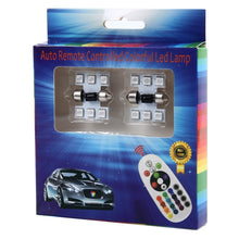 Load image into Gallery viewer, 2 PCS Colorful 31MM Bicuspid Remote Control Car Dome Lamp LED Reading Light with 6 LED Lights, 31MM  6 LED Lights