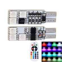 Load image into Gallery viewer, 2 PCS Colorful 36MM T10 Port Remote Control Car Dome Lamp LED Reading Light with 6 LED Lights, 36MM 6 LED Lights