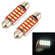 Load image into Gallery viewer, 2 PCS DC 12V 2W 31MM 4014 Bicuspid Port No Decoding Car Dome Lamp LED Reading Light with 10 LED Lights, 31MM