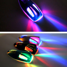 Load image into Gallery viewer, Solar Colorful Light Anti Collision Shark Fin Car Taillight LED Flash Warning Light Caution Light