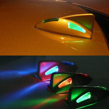 Load image into Gallery viewer, Solar Colorful Light Anti Collision Shark Fin Car Taillight LED Flash Warning Light Caution Light