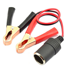 Load image into Gallery viewer, 12-24V Car Cigarette Lighter Battery Clip Adapter Cable(Red + Black), 12-24V