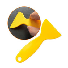 Load image into Gallery viewer, 100 PCS Yellow Plastic Small Scraper Car Film Tools Film Scraper Car Accessories, Yellow Plastic Small Scraper