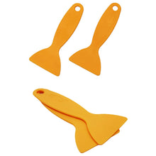 Load image into Gallery viewer, 100 PCS Yellow Plastic Small Scraper Car Film Tools Film Scraper Car Accessories, Yellow Plastic Small Scraper