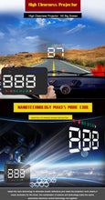 Load image into Gallery viewer, Geyiren A5 HUD 3.5 inch Car Head Up Display with GPS System, Two Mode Display, Light Sensors, KM/h MPH Speed, Compass, Speed Alarm, A5(Black), A5 (Green Light)