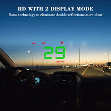 Load image into Gallery viewer, Geyiren A5 HUD 3.5 inch Car Head Up Display with GPS System, Two Mode Display, Light Sensors, KM/h MPH Speed, Compass, Speed Alarm, A5 (Green Light), A5(Black)