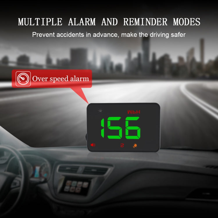Geyiren A5 HUD 3.5 inch Car Head Up Display with GPS System, Two Mode Display, Light Sensors, KM/h MPH Speed, Compass, Speed Alarm, A5 (Green Light), A5(Black)