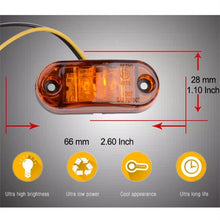 Load image into Gallery viewer, 10 PCS Car Truck Trailer Piranha LED Side Marker Indicator Lights Bulb Lamp, Light Color: Yellow, Yellow, White Light