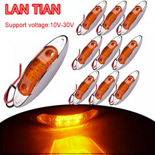 Load image into Gallery viewer, 10 PCS DC 10-30V Car Truck Trailer Piranha 3-LED Side Marker Indicator Lights Bulb Lamp, Light Color: Yellow, 10 PCS Yellow Light
