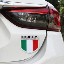 Load image into Gallery viewer, Shield Shape Metal Car Badge Decorative Sticker, Size: Small, French Flag, Italy Flag 2, Italy Flag 1