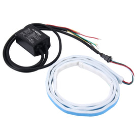1.5m Car Auto Waterproof Universal Rear Colorful Flowing Light Tail Box Lights Red Light Brake Light Yellow Light Turn Signal Light LED Lamp Strip Tail Decoration, DC 9-36V, 1.5m