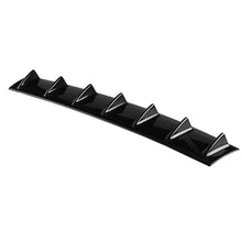 Load image into Gallery viewer, Universal Car Rear Bumper Lip Diffuser 7 Shark Fin Style Black ABS, Size: 85.3 x 79.8 x 13.4cm, 85.0x18.0x5.0cm Black