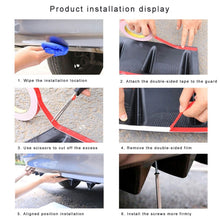 Load image into Gallery viewer, Universal Car Rear Bumper Lip Diffuser 7 Shark Fin Style Black ABS, Size: 85.3 x 79.8 x 13.4cm, 85.0x18.0x5.0cm Black