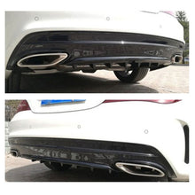 Load image into Gallery viewer, Universal Car Rear Bumper Lip Diffuser 7 Shark Fin Style Black ABS, Size: 85.3 x 79.8 x 13.4cm, 85.0x18.0x5.0cm Black