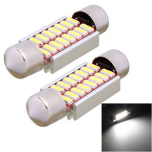 Load image into Gallery viewer, 2 PCS Festoon 36mm 2W 160LM White Light 16 LED SMD 4014 Error Free License Plate Lights Car Light Bulb, 36mm