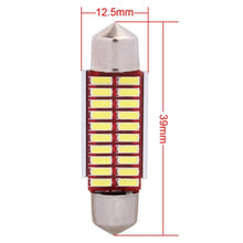 Load image into Gallery viewer, 2 PCS Festoon 39mm 2W 200LM White Light 20 LED SMD 4014 Error Free License Plate Lights Car Light Bulb, 39mm