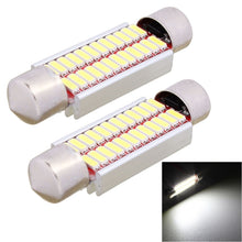 Load image into Gallery viewer, 2 PCS 41mm 2W 240LM White Light 24 LED SMD 4014 Error Free License Plate Lights Car Light Bulb, 41mm