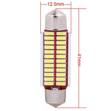 Load image into Gallery viewer, 2 PCS 41mm 2W 240LM White Light 24 LED SMD 4014 Error Free License Plate Lights Car Light Bulb, 41mm
