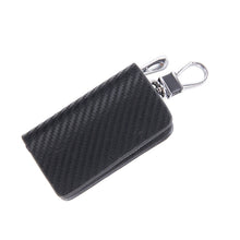 Load image into Gallery viewer, Universal Leather Carbon Fiber Texture Waist Hanging Zipper Wallets Key Holder Bag (No Include Key), Carbon Fiber Texture