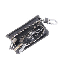Load image into Gallery viewer, Universal Leather Carbon Fiber Texture Waist Hanging Zipper Wallets Key Holder Bag (No Include Key), Carbon Fiber Texture