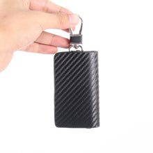 Load image into Gallery viewer, Universal Leather Carbon Fiber Texture Waist Hanging Zipper Wallets Key Holder Bag (No Include Key), Carbon Fiber Texture