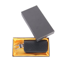 Load image into Gallery viewer, Universal Leather Carbon Fiber Texture Waist Hanging Zipper Wallets Key Holder Bag (No Include Key), Carbon Fiber Texture