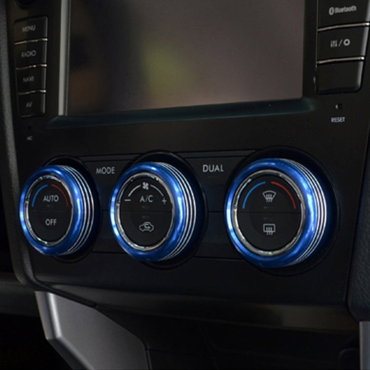 3 PCS Car Aluminum Air Conditioner Knob Case For Subaru, For Subaru(Silver), For Subaru(Black), For Subaru(Gold), For Subaru(Blue), For Subaru(Red)