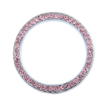 Load image into Gallery viewer, Universal Car Aluminum Steering Wheel Decoration Ring with Diamond For Start Stop Engine System, Universial
