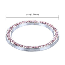 Load image into Gallery viewer, Universal Car Aluminum Steering Wheel Decoration Ring with Diamond For Start Stop Engine System, Universial