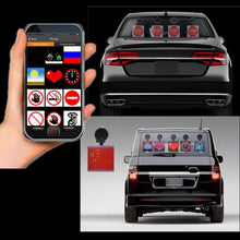 Load image into Gallery viewer, 32x32 Pixel Full Color Wireless Bluetooth APP Control Emoticon Smile Faces LED Car Sign LED Display Lighting Board, 32x32 Pixel Car Charging