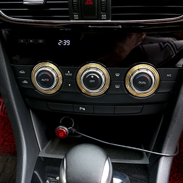 3 PCS Car Aluminum Air Conditioner Knob Case For ATENZA, For ATENZA(Gold), For ATENZA(Blue), For ATENZA(Red), For ATENZA(Silver)