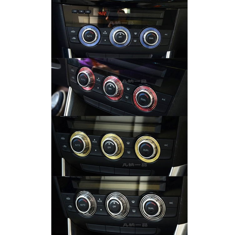 3 PCS Car Aluminum Air Conditioner Knob Case For ATENZA, For ATENZA(Gold), For ATENZA(Blue), For ATENZA(Red), For ATENZA(Silver)