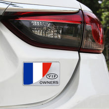 Load image into Gallery viewer, Universal Car France Flag Rectangle Shape VIP Metal Decorative Sticker, France Flag (Gold), France Flag (Silver)