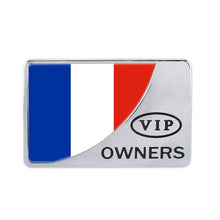 Load image into Gallery viewer, Universal Car France Flag Rectangle Shape VIP Metal Decorative Sticker, France Flag (Gold), France Flag (Silver)