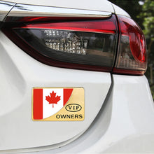 Load image into Gallery viewer, Universal Car Canada Flag Rectangle Shape VIP Metal Decorative Sticker, Canada Flag (Gold), Canada Flag (Silver)