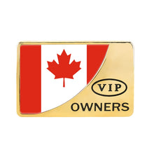 Load image into Gallery viewer, Universal Car Canada Flag Rectangle Shape VIP Metal Decorative Sticker, Canada Flag (Gold), Canada Flag (Silver)