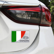 Load image into Gallery viewer, Universal Car Italy Flag Rectangle Shape VIP Metal Decorative Sticker, Italy Flag (Gold), Italy Flag (Silver)