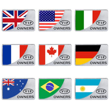 Load image into Gallery viewer, Universal Car UK Flag Rectangle Shape VIP Metal Decorative Sticker, UK Flag (Gold), UK Flag (Silver)
