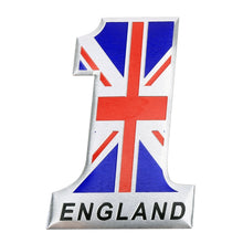 Load image into Gallery viewer, Universal Car UK Flag Number 1 Shape Metal Decorative Sticker, UK Flag Number 1 Shape
