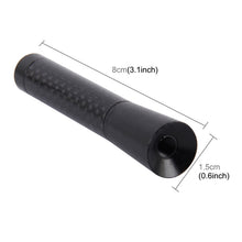 Load image into Gallery viewer, Carbon Fiber Aluminum Short Antenna Polished Universal Screws Base(Medium Size), 8cm
