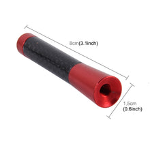 Load image into Gallery viewer, Carbon Fiber Aluminum Short Antenna Polished Universal Screws Base(Medium Size), 8cm