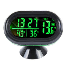 Load image into Gallery viewer, VST-7009V 4 In 1 Digital Car Thermometer Voltage Meter Luminous Clock Tester Detector LCD Monitor Back light, 4 In 1 Thermometer Voltage Meter