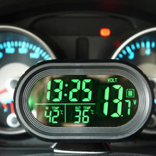 Load image into Gallery viewer, VST-7009V 4 In 1 Digital Car Thermometer Voltage Meter Luminous Clock Tester Detector LCD Monitor Back light, 4 In 1 Thermometer Voltage Meter